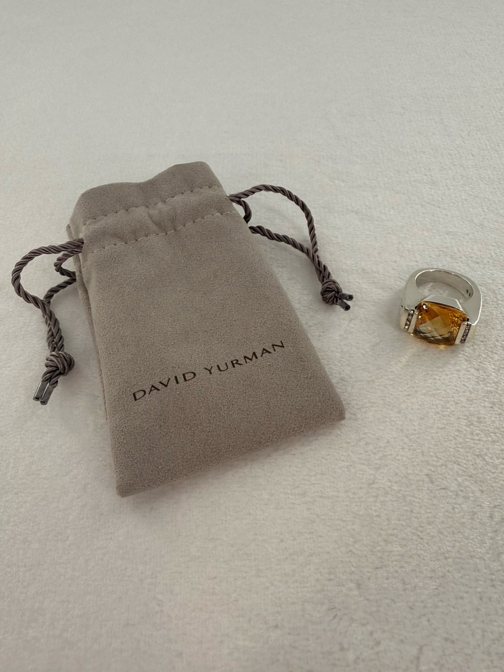 David Yurman Citrine & Diamond Deco Ring